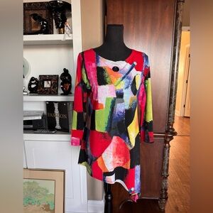 Mishca Abstract Print Tunic Top‎